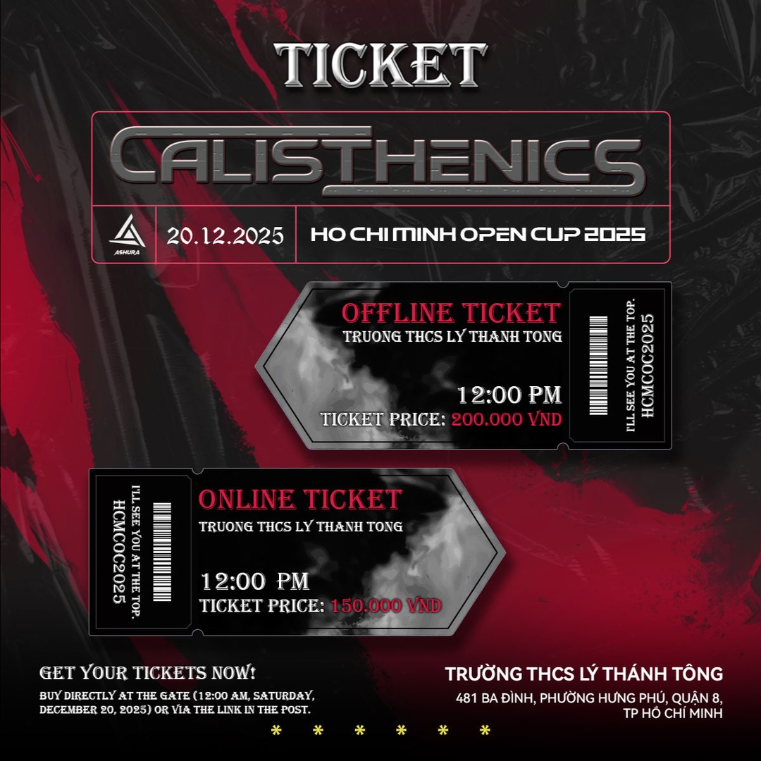Vé vào cổng - HCM OPEN CUP 2025 (Không vận chuyển)